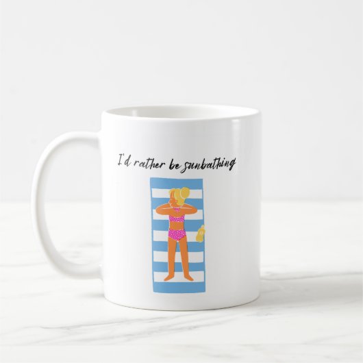 日光浴中がいい コーヒーマグカップ (左)