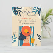 日光浴美しいバチェロレッテ招待状 招待状 (スタンド正面)