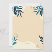 日光浴美しいバチェロレッテ招待状 招待状 (裏面)