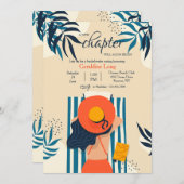 日光浴美しいバチェロレッテ招待状 招待状 (正面/裏面)