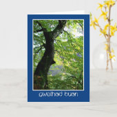 日光葉通り：良いカード：ウェールズ カード (黄色い花)