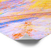 日光。抽象芸術数々のの美しい色の明るい芸術 ポスター (角)