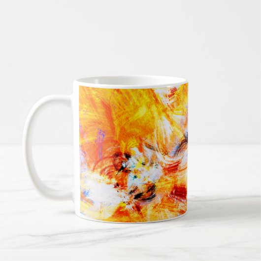 日光。抽象芸術数々の美しい明るい芸術 コーヒーマグカップ (左)
