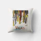 日光-雪に立つスキーの土地 クッション (裏面)