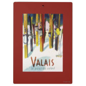 日光-雪に立つスキーの土地 クリップボード (裏面)