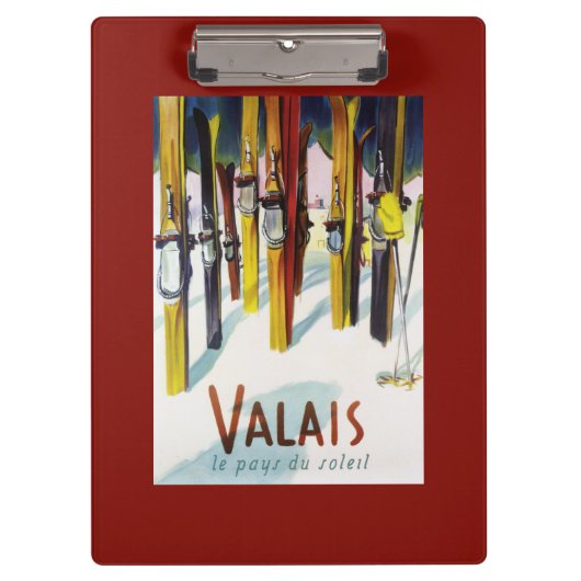 日光-雪に立つスキーの土地 クリップボード (正面)