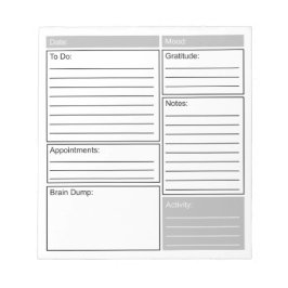 日刊誌To Doリスト、感謝、その他 ノートパッド