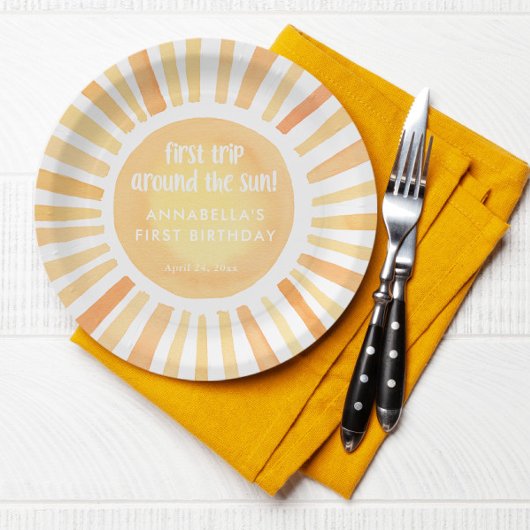 日初のまわりに生誕生日会 ペーパープレート