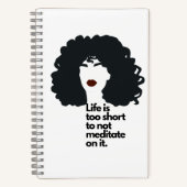 日前向き々の姿勢のスケッチブック ノートブック (正面)