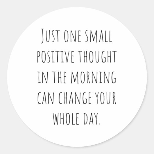 日前向き考えやる気を起こさせる引用文 ラウンドシール (正面)