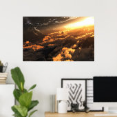 日動中心(プリント) ポスター (ホームオフィス)