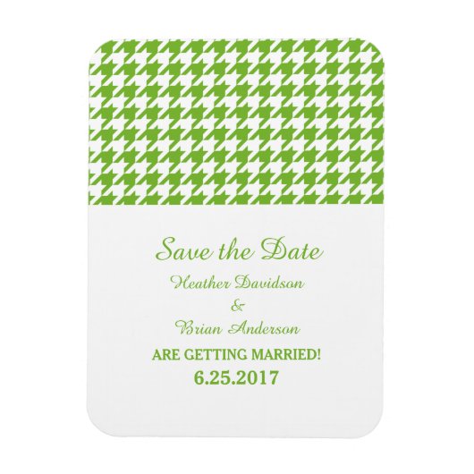 日千鳥格子の付マグネットを緑で保存 マグネット (縦)