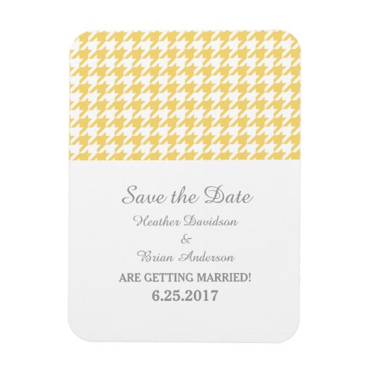 日千鳥格子の付マグネットを黄色で保存 マグネット (縦)