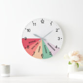 日単位のスケジュールの色(丸時計) ラージ壁時計 (ホーム)