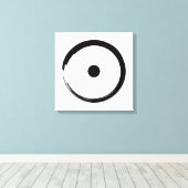 日占星術の印 – 仏教禅サークル1 キャンバスプリント (インサイチュ (ウッドフロア))