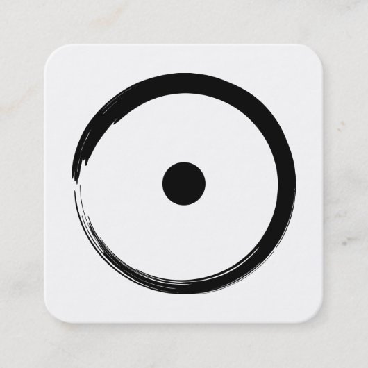 日占星術の印 – 仏教禅サークル1 スクエア名刺 (正面)