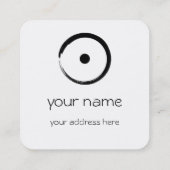 日占星術の印 – 仏教禅サークル1 スクエア名刺 (裏面)