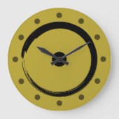 日占星術の印 – 仏教禅サークル1 ラージ壁時計 (正面)