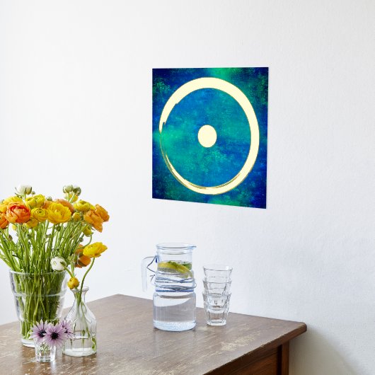 日占星術の印 – 仏教禅サークル1 箔ポスター (レイダウン (キッチン))