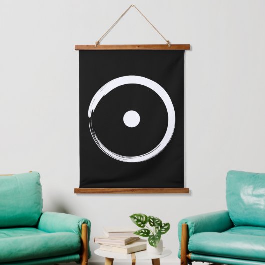 日占星術の印 – 仏教禅サークル2 吊り下げ型タペストリー (リビング)