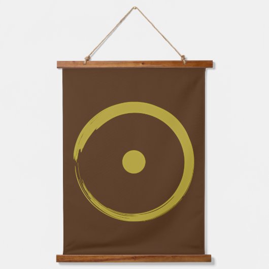 日占星術の印 – 仏教禅サークル3 吊り下げ型タペストリー (正面)