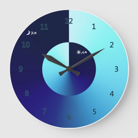 日及び夜 ラージ壁時計 (正面)