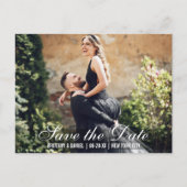 日取りカップルに名前を付けて保存写真付きはがきB ポストカード (正面)