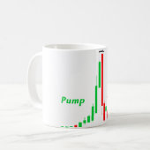 日取引: ポンプおよびダンプの標準的なパターン コーヒーマグカップ (正面左)