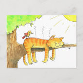 日向で眠る猫 ポストカード (正面)