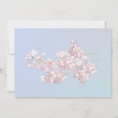 日向に咲く桜の枝 招待状 (裏面)