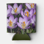 日向の紫色のクロッカス 缶クーラー (正面)