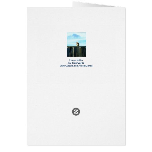 日和見主義者の空白のなメッセージカード(感動的な) (裏面)