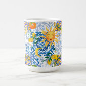 日地中海の花レモン半月 コーヒーマグカップ (中央)