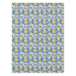 日地中海の花レモン半月 テーブルクロス