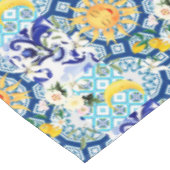 日地中海の花レモン半月 テーブルクロス (アングル)
