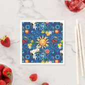 日地中海の・果物・夏・レモン・アート スタンダードカクテルナプキン (インサイチュ)