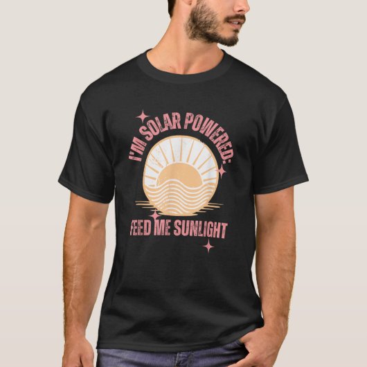 日太陽の照食べ物を与え照 Tシャツ (正面)