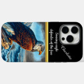 日威厳のあるの入り時に海に止まるワシ Case-Mate iPhoneケース (裏面 (横))