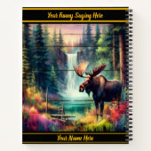 日威厳のあるの入り鮮やか時に滝で歩く ノートブック (裏面)