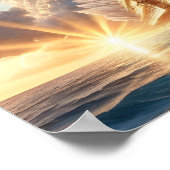 日威厳のある出海のローマ設計の船 ポスター (角)