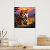 日威厳のある没の虎 ポスター (キッチン)