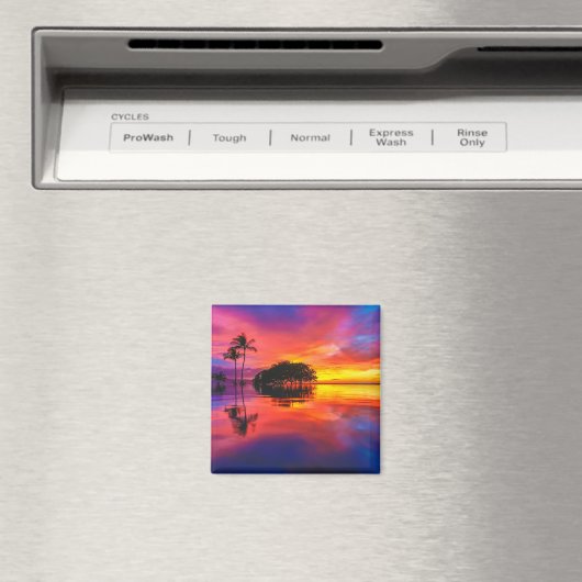 日威厳のある没 |ハワイ州マウイ州ワイレアビーチ マグネット (インサイチュ (食洗機))