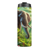 日威厳のある照ジャングルの象 タンブラー (正面)