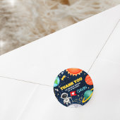 日宇宙のまわりに誕生日会 ラウンドシール