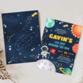 日宇宙のまわりに誕生日会 招待状