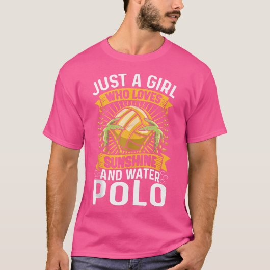 日差しと水球を愛する女の子 Tシャツ (正面)