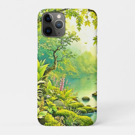 日差しに輝く森の風景 iPhone 11 PROケース