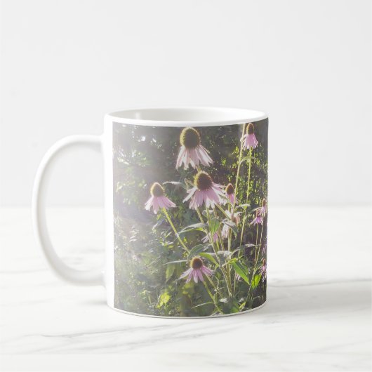 日差しの中のエキナセアの花 コーヒーマグカップ (左)