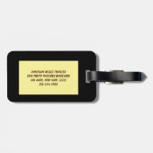 日差しの中のリス ラゲッジタグ (裏面横)