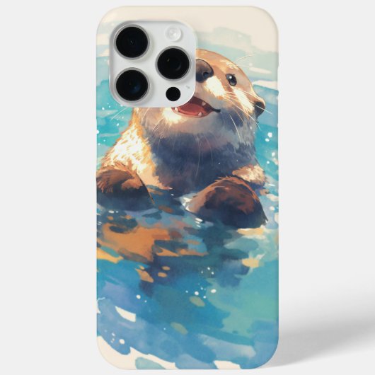 日差しの中を飛び跳ねるカワウソ Case-Mate iPhoneケース (裏面)